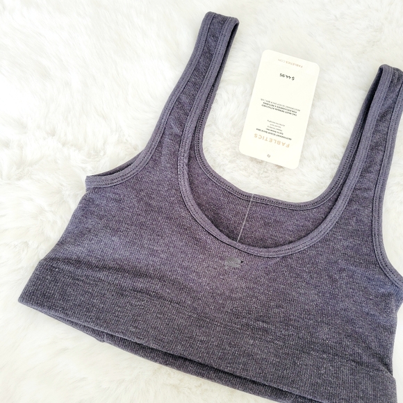 🩶FABLETICS RESTOREKNIT SCOOP BACK BRALETTE SIZE S - Picture 7 of 7